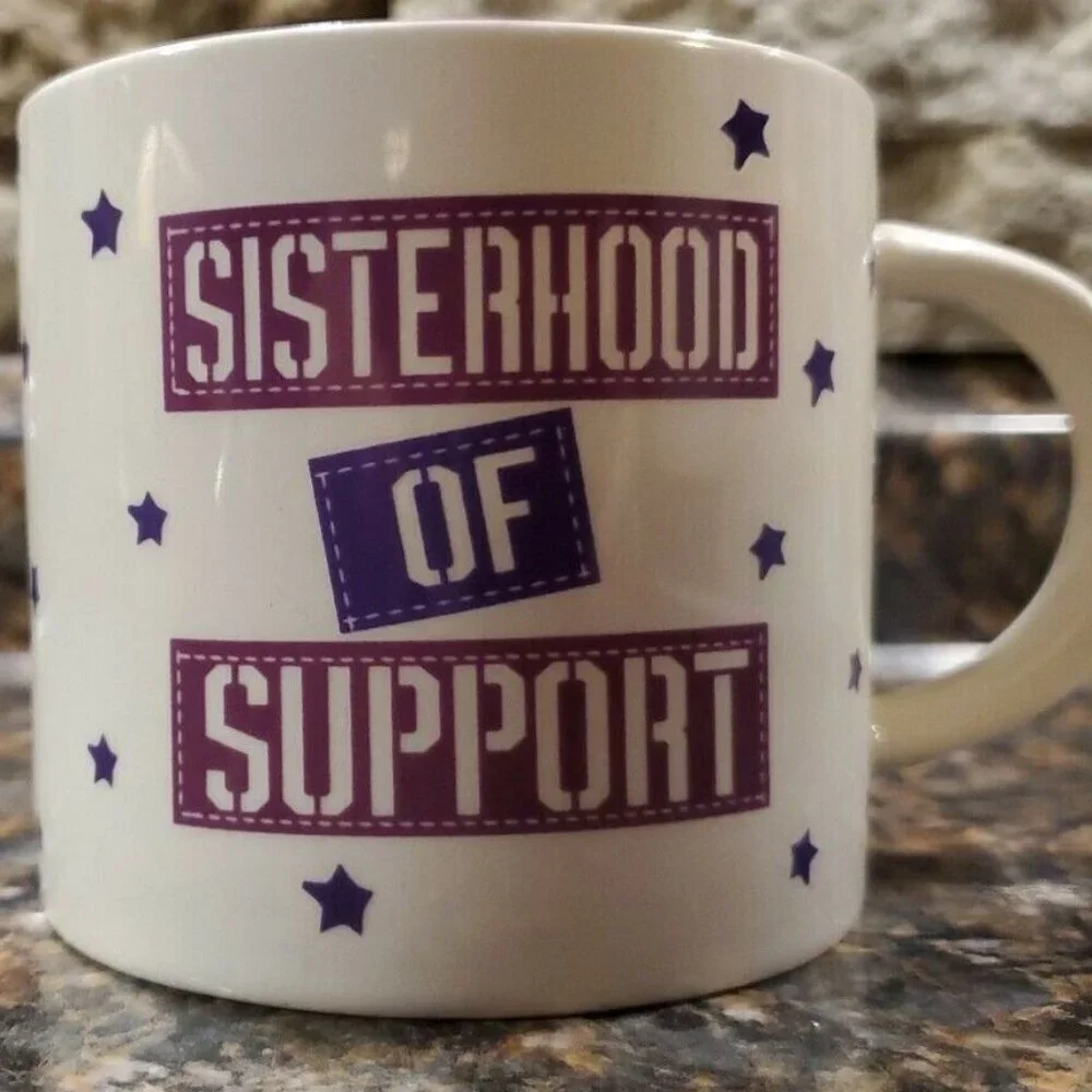Sisterhood of Support Stoneware Coffee Cocoa Tea Mug Homefront Girl Collection